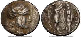 SELEUCID KINGDOM. Seleucus I Nicator (312-281 BC). AR tetradrachm (27mm, 16.93 gm, 6h). NGC Choice VF 5/5 - 3/5, graffito. Susa, ca. 305/4-295 BC. Hea...