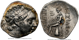 SELEUCID KINGDOM. Antiochus III the Great (222-187 BC). AR drachm (17mm, 4.18 gm, 10h). NGC XF 3/5 - 3/5, brushed. Ectabana, Series 4, ca. 220-187 BC....