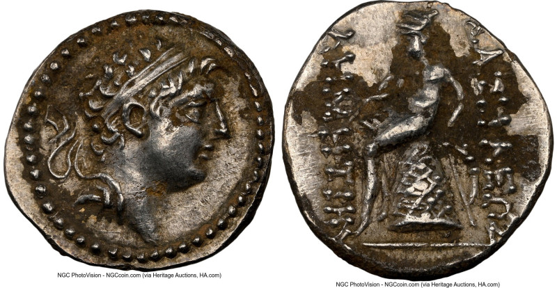 SELEUCID KINGDOM. Demetrius I Soter (162-150 BC). AR drachm (17mm, 4.09 gm, 4h)....