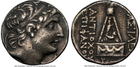 SELEUCID KINGDOM. Antiochus VIII Epiphanes (121-96 BC). AR tetradrachm (25mm, 16.48 gm, 12h). NGC Choice VF 4/5 - 4/5. Second reign, Tarsus mint, seri...