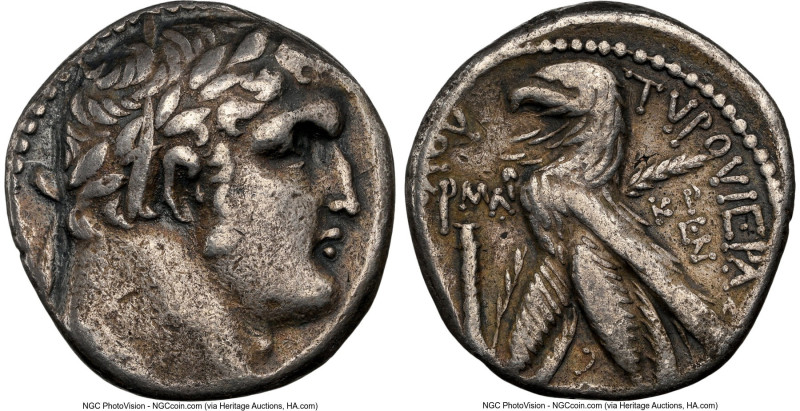 PHOENICIA. Tyre. Ca. 126/5 BC-AD 65/6. AR shekel (25mm, 13.98 gm, 12h). NGC VF 4...