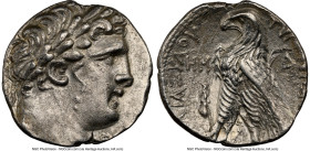 PHOENICIA. Tyre. Ca. 126/5 BC-AD 65/6. AR half-shekel (23mm, 6.91 gm, 12h). NGC AU 4/5 - 2/5. Dated Civic Year 48 (79/8 BC). Laureate head of Melqart ...