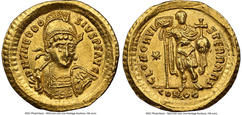 Theodosius II, Eastern Roman Empire (AD 402-450). AV solidus (21mm, 4.47 gm, 6h)...