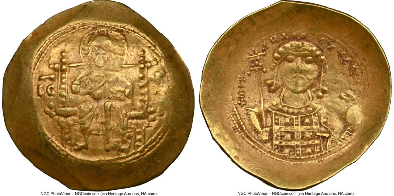 Michael VII Ducas (AD 1071-1078). AV/EL histamenon nomisma scyphate (27mm, 4.31 ...