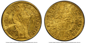Karl VI gold Ducat 1716-KB UNC Details (Damage) PCGS, KM291. Ex. The Dynasty Collection, #123 HID09801242017 © 2023 Heritage Auctions | All Rights Res...