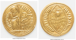 Anonymous gold Imitative Zecchino ND UNC, 4.49gm. A very curious imitative type, likely of Oriental origin from the style and senseless legends. From ...