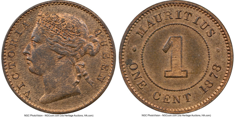 British Colony. Victoria Pair of Certified Cents NGC, 1) Cent 1878 - MS64 Red an...