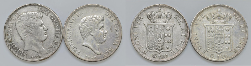 NAPOLI Ferdinando II (1830-1859) Piastra 1835 e 1848 - AG Lotto di due monete co...