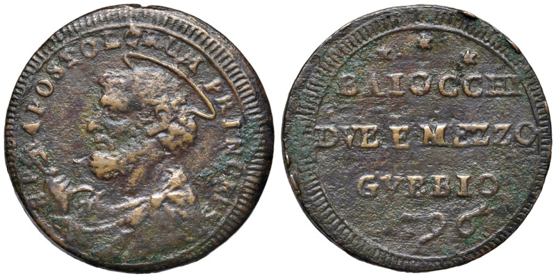 Pio VI (1775-1799) Gubbio - Sampietrino 1796 - Munt. 352 CU (g 15,16)

Status:...