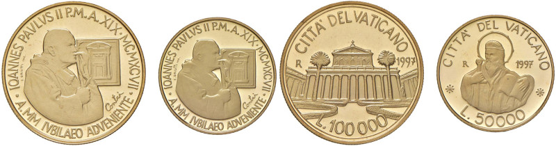 Giovanni Paolo II (1978-2005) 100.000 e 50.000 Lire 1997 - AU (g 15,00 + 7,50) L...