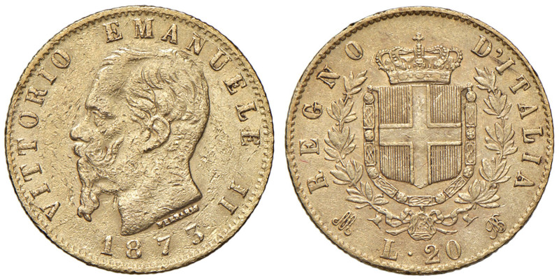 Vittorio Emanuele II (1861-1878) 20 Lire 1873 M - Nomisma 861 AU

Status: qBB/...