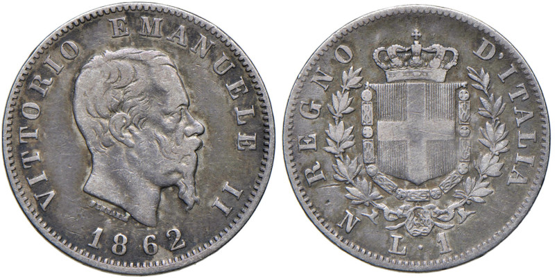 Vittorio Emanuele II (1861-1878) Lira 1862 N - Nomisma 911 AG R

Status: qBB