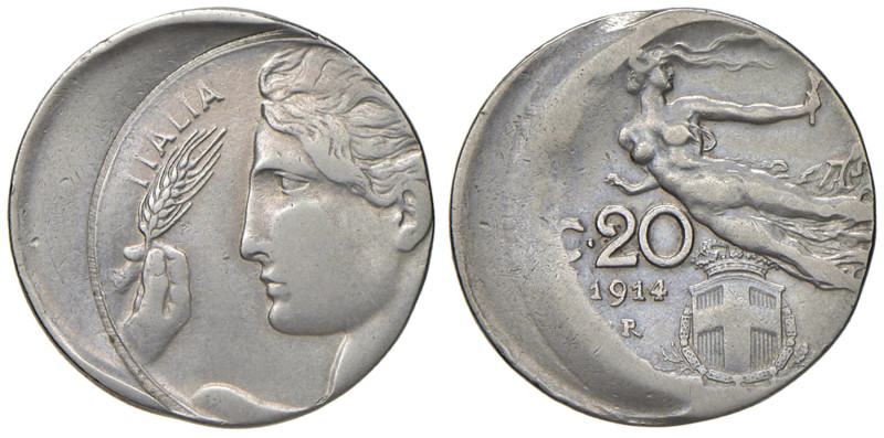 Vittorio Emanuele III (1900-1946) 20 Centesimi 1914 - Nomisma 1274 NI Coniazione...