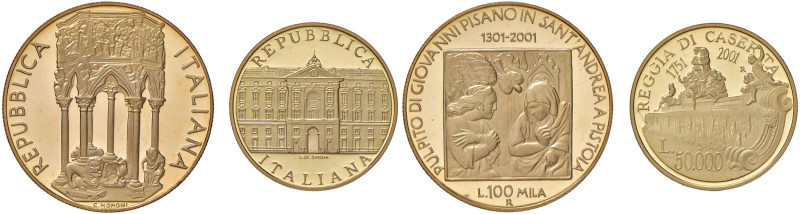 REPUBBLICA ITALIANA (1946-) 100.000 e 50.000 Lire 2001 Sant'Andrea di Pistoia e ...