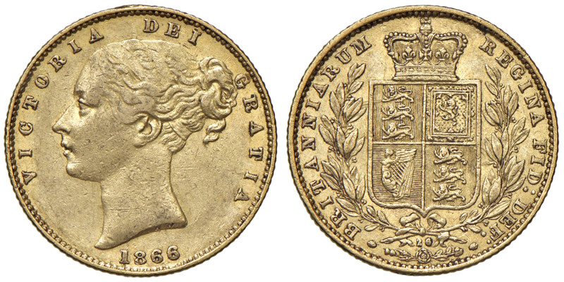 INGHILTERRA Victoria (1837-1901) Sterlina 1866 (26) - AU (g 8,00)

Status: qBB...