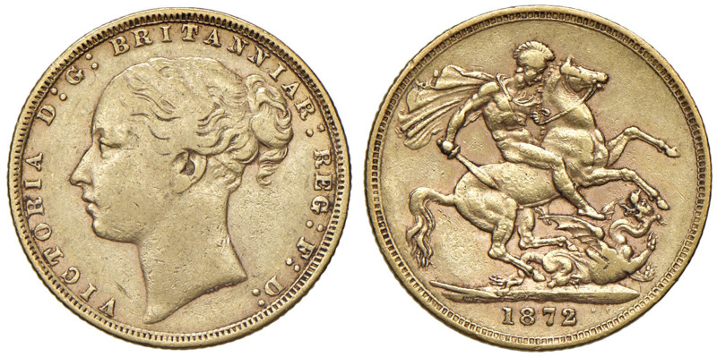 INGHILTERRA Victoria (1837-1901) Sterlina 1872 - KM 752 AU (g 8,00)

Status: q...