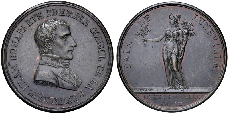 Napoleone Bonaparte (1769-1815) - Medaglia 1801 - per la Pace di Luneville - Opu...