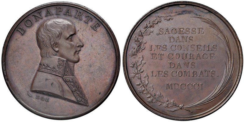 Napoleone Bonaparte (1769-1815) - Medaglia 1801 - Saggezza nel Consiglio e Corag...