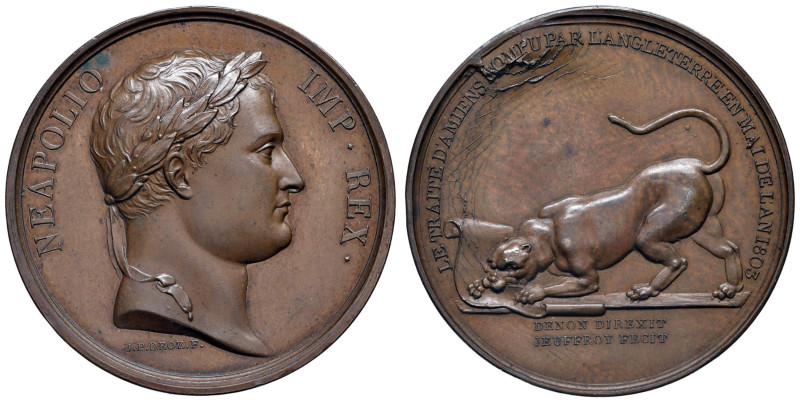 Napoleone Bonaparte (1769-1815) - Medaglia 1803 - Il trattato d'Amiens non rispe...