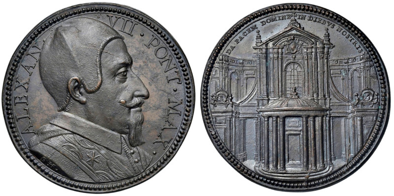 Alessandro VII (1655-1667) - Medaglia coniata senza data e senza anno, RICONIO S...