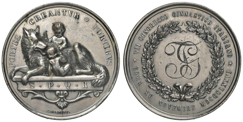 Roma - Medaglia 1876 coniata - realizzata per ricordare il settimo Congresso gin...