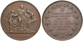 Vittorio Emanuele II (1861-1878) - Medaglia 1871 - per ricordare lo spostamento della Capitale d'Italia da Firenze a Roma. Opus: C. Moscetti. Martini ...