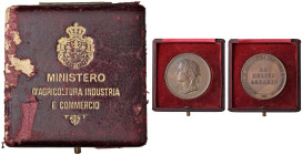 Vittorio Emanuele III (1900-1943) - Medaglia senza data - al merito agrario - Opus: Speranza - AE (g.32,19 - Ø 40,64 mm) In scatola originale del Mini...