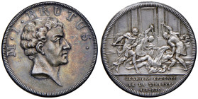 Svizzera. Gettone 1743 - Bruto, derniers efforts de la liberte A.R.710 - Serie della storia di Roma nelle medaglie, sotto Luigi XV (1715-1774) - Opus:...