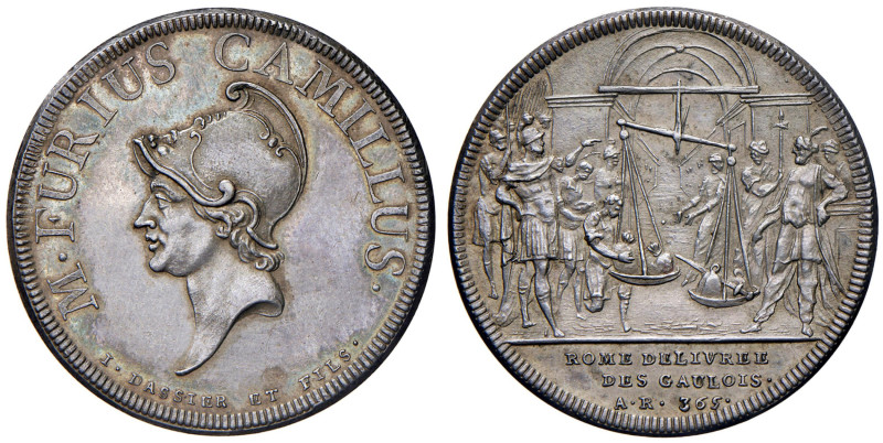 Svizzera. Gettone 1743 - Marco Furio Camillo, Rome delivree des gaulois A.R.365 ...