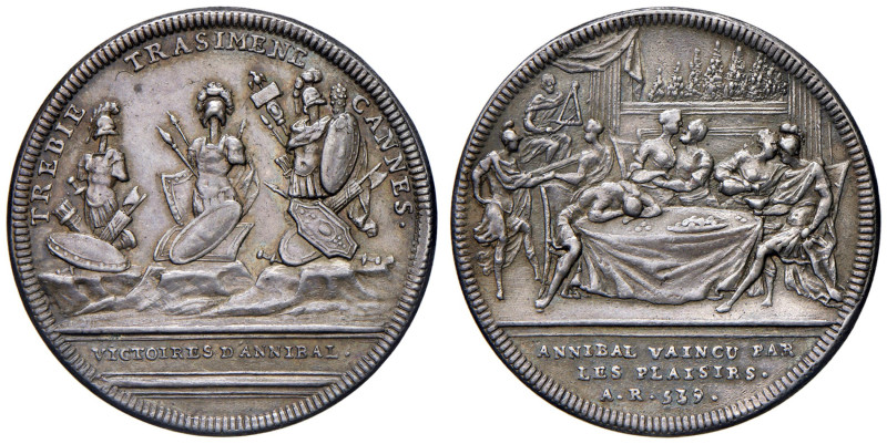 Svizzera. Gettone 1743 - Le vittorie di Annibale, sopraffato dai piaceri A.R.539...