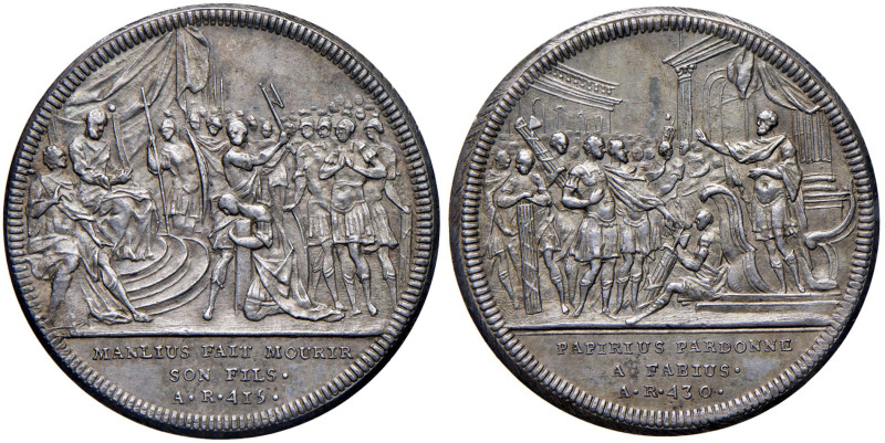 Svizzera. Gettone 1743 - Tito Manlius fa morire suo figlio A.R.415, Papirius par...