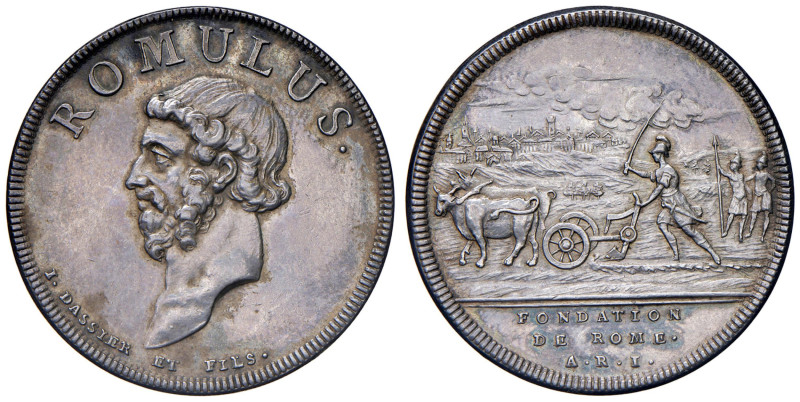 Svizzera. Gettone 1743 - Romolo, fondation de Rome A.R.1 - Serie della storia di...