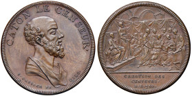 Svizzera. Gettone 1743 - Catone, creation des censeurs A.R.310 - Serie della storia di Roma nelle medaglie, sotto Luigi XV (1715-1774) - Opus: Jean Da...