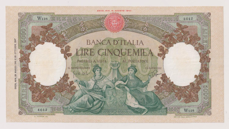 Banca d’Italia 5.000 Lire Regine del Mare (Medusa) Serie Sostitutiva del 23/03/1...