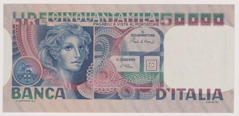 Banca d’Italia 50.000 Lire Volto di Donna del 11/04/1980 - MB328725D in fior di ...