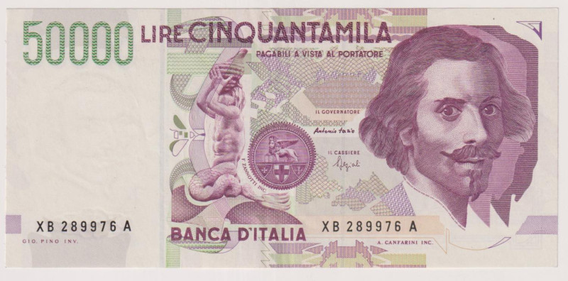 Banca d’Italia 50.000 Lire Bernini II° tipo Serie Sostitutiva - XB289976A. Rif. ...