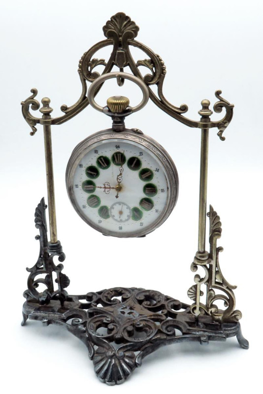 OROLOGIO DA TAVALO Vintange. Elegante orologio da tavolo di fine ‘800 con suppor...