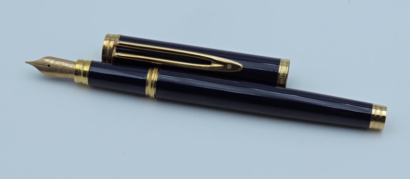 WATERMAN -Penna stilografica- Ideal Paris. Corpo e cappuccio della penna in resi...