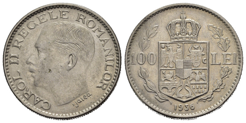 ROMANIA. Carol II. 100 Lei 1936. Ni. SPL+