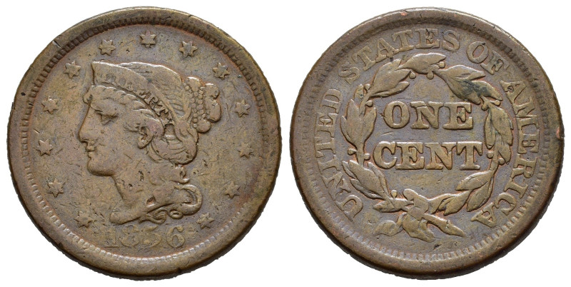 STATI UNITI. 1 cent 1856. Cu. qBB