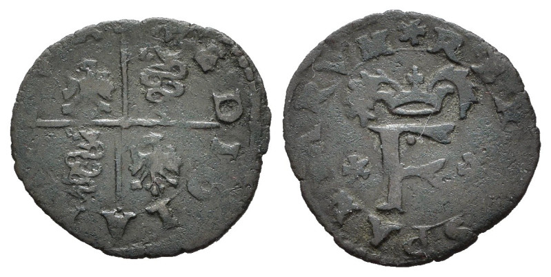 MILANO. Filippo II (1556-1598). Trillina. Cu (0,78 g). MIR 335; Cr. 51. Con cart...