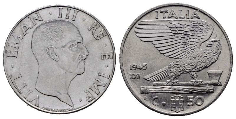 Regno d'Italia. Vittorio Emanuele III (1900-1943). 50 Centesimi 1943 "Impero". N...