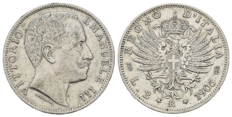 Regno d'Italia. Vittorio Emanuele III (1900-1943). 2 Lire 1905 "Aquila Sabauda"....