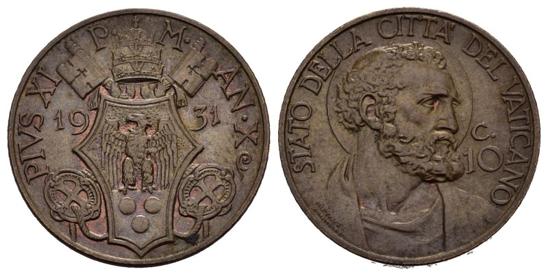 Vaticano. Pio XI (1922-1939). 10 Centesimi 1931. qFDC