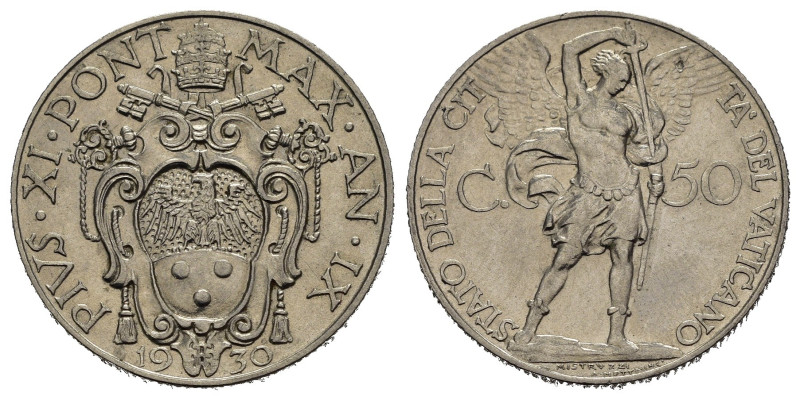 Vaticano. Pio XI (1922-1939). 50 centesimi 1930. Ni. qFDC