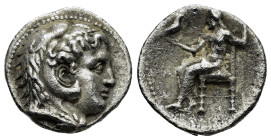 KINGS of MACEDON. Alexander III The Great.(336-323 BC).Tetradrachm.

Obv : Head of Herakles right, wearing lion skin.

Rev : AΛΕΞΑΝΔΡΟΥ.
Zeus seated l...