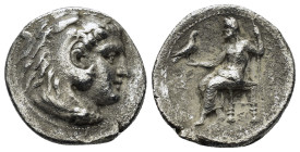 KINGS of MACEDON. Alexander III The Great.(336-323 BC).Sidon.Tetradrachm. 

 Obv : Head of Herakles right, wearing lion skin.

Rev : AΛΕΞΑΝΔΡΟΥ.
Zeus ...