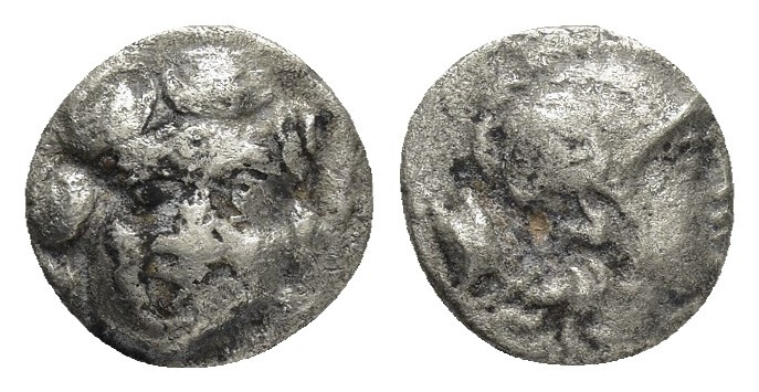 PISIDIA.Selge.(Circa 350-300 BC).Obol.

Obv : Facing gorgoneion.

Rev : Helmeted...