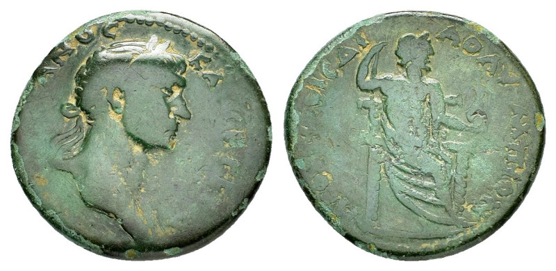 BITHYNIA. Prusa ad Olympum. Trajan (98-117). Ae.

Obv : ΑΥ ΝΕΡ ΤΡΑΙΑΝΟϹ ΚΑΙ ϹΕ Γ...