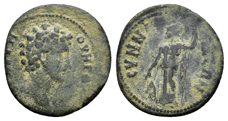 PHRYGIA. Synnada. Lucius Verus (161-169). Ae. 

Obv : ΑΥ ΚΑΙ Λ ΑΥΡ ΟΥΗΡΟϹ.
Laure...